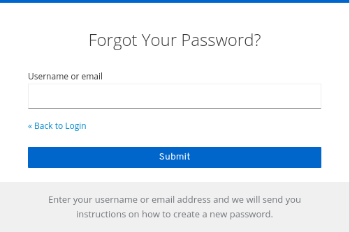 Forgot Password Page