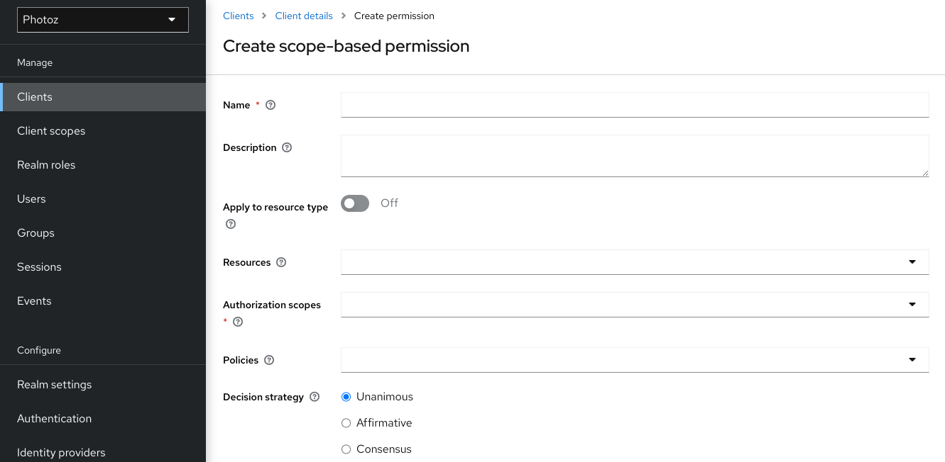 Add Scope Permission