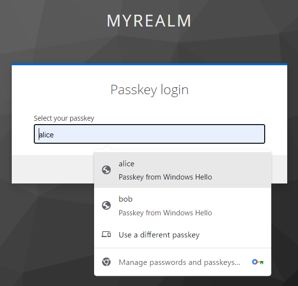 Passkey Authentication with Conditional UI Autofill