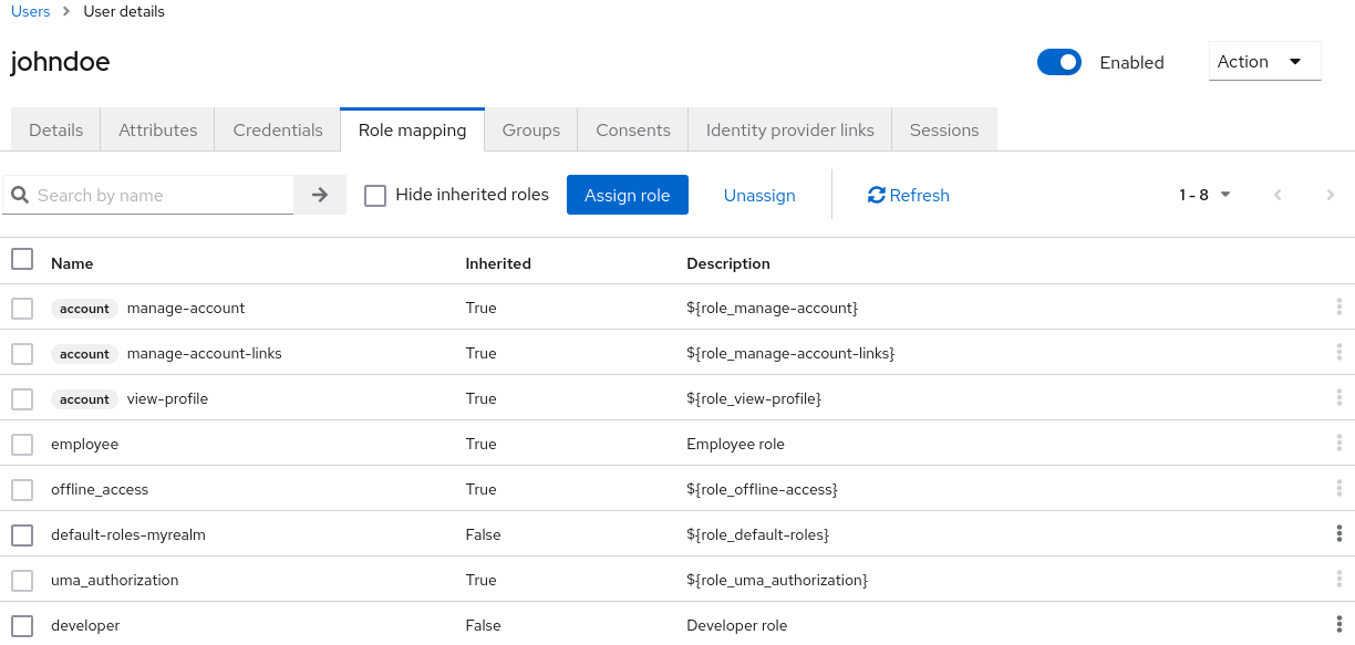 Effective role mappings