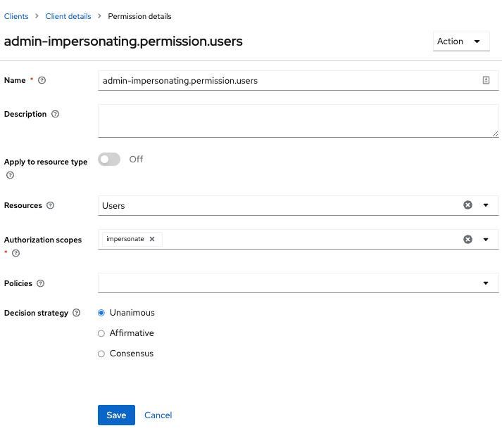 Users Impersonation Permission Setup