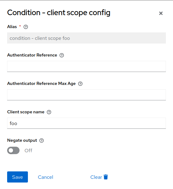 Post login flow client scope configuration