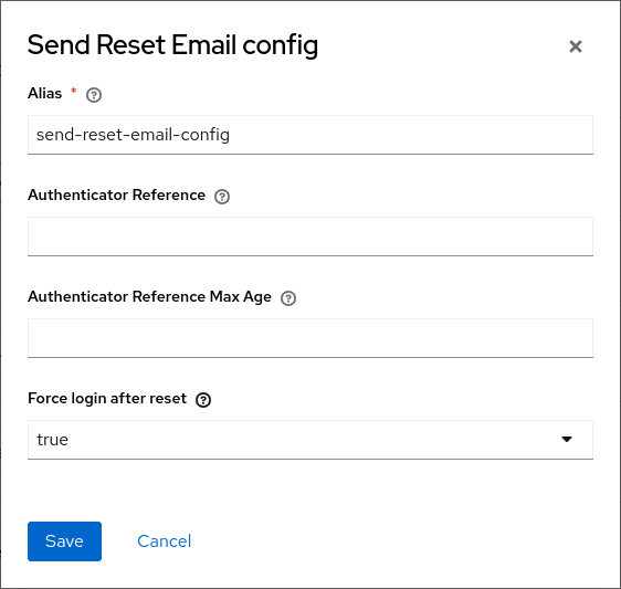 Send Reset Email Configuration